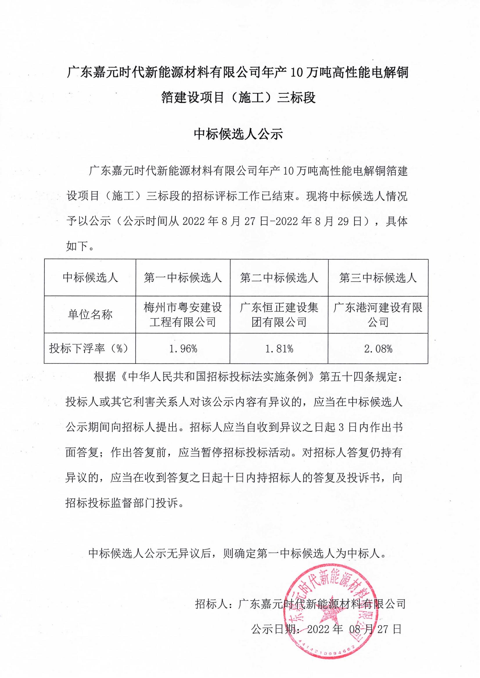 广东鉴黑担保网时代新能源材料有限公司年产10万吨高性能电解铜箔建设项目（施工）三标段中标候选人公示_00.jpg